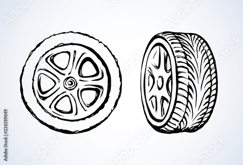 Tire. Vector drawing