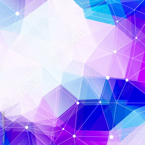 Polygonal background and copy space, Abstract geometric background. Futuristic technology 3D style, Vector art illustration