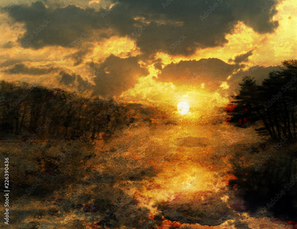 Naklejka premium Forest river