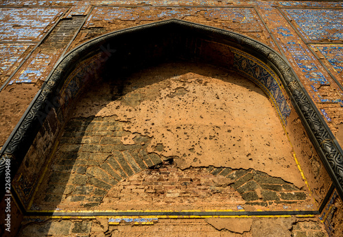 window in the wall at Bahmani Tombs at Bidar Karnataka India