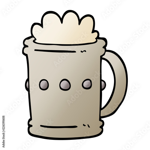 vector gradient illustration cartoon beer tankard