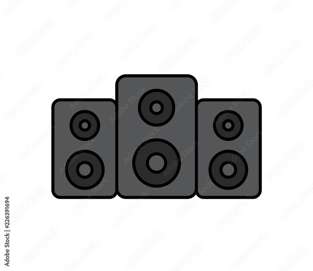 Music stereo system. vector icon Music stereo system. vector icon