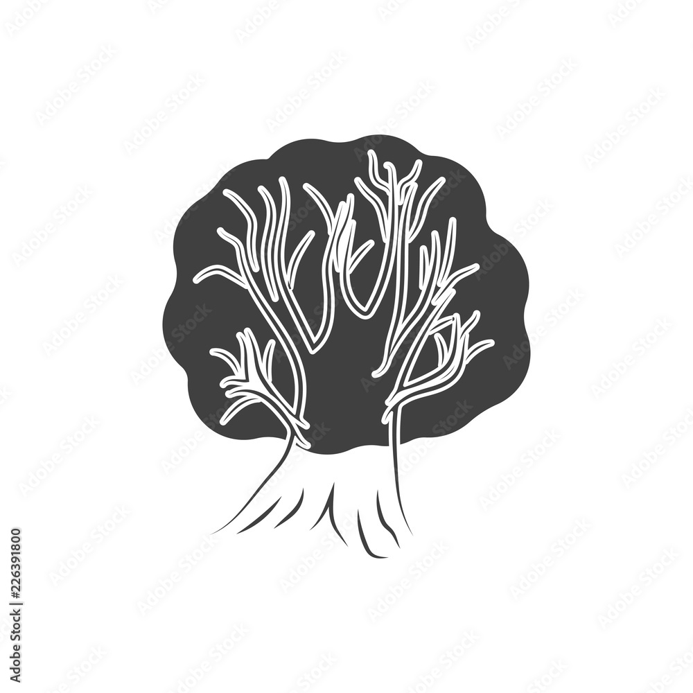 Tree icon Vector illustration on white background
