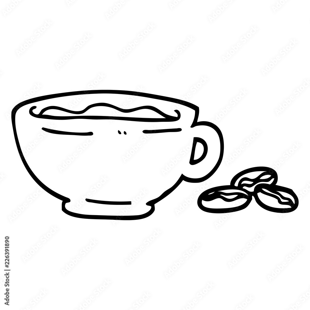 black and white cartoon espresso cup black and white cartoon espresso cup