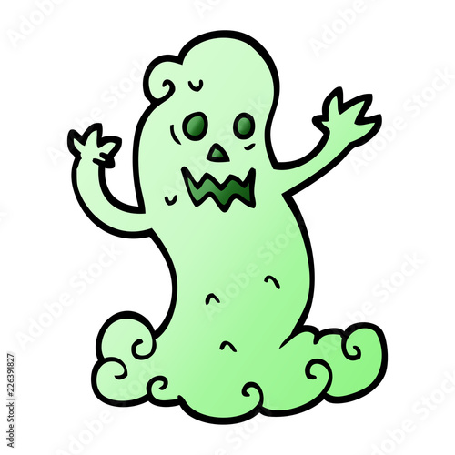 vector gradient illustration cartoon spooky ghost