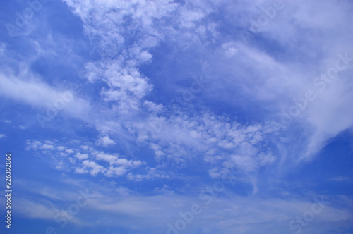 Beautiful clouds against the blue sky