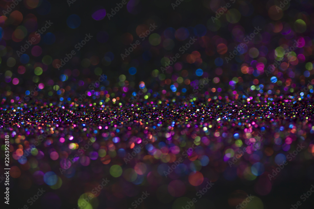 Bokeh glitter fly and lights