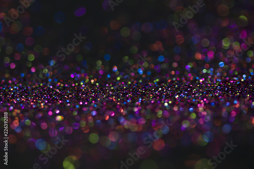 Bokeh glitter fly and lights
