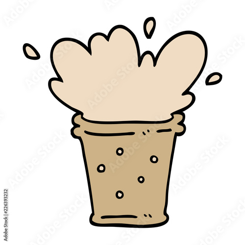 hand drawn doodle style cartoon fizzy drink