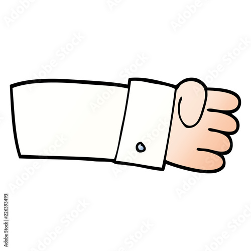 vector gradient illustration cartoon judo chop shirt arm