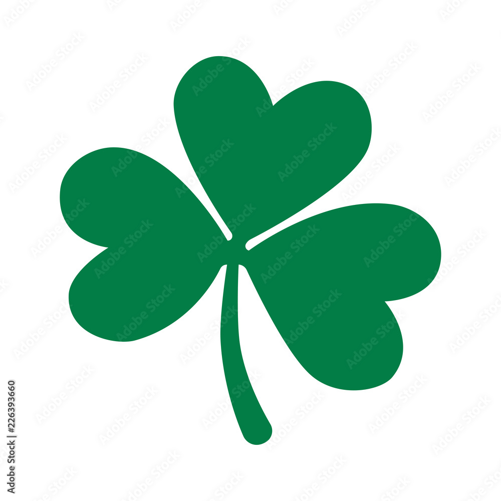 Shamrock vector icon logo on white background Shamrock vector icon logo on white background