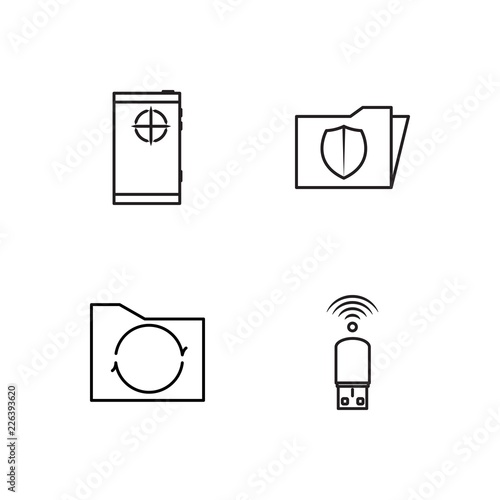 web simple outlined icons set
