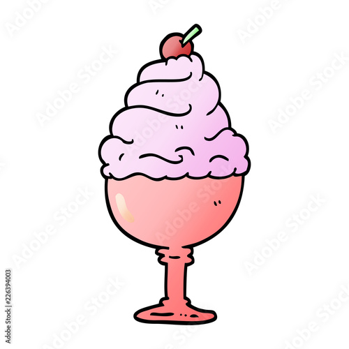 vector gradient illustration cartoon ice cream