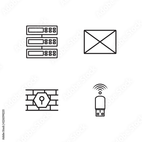 web simple outlined icons set