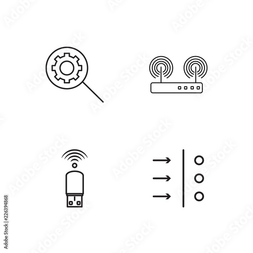 web simple outlined icons set