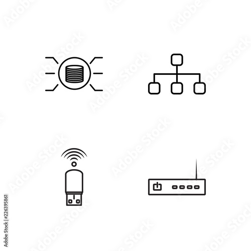 web simple outlined icons set