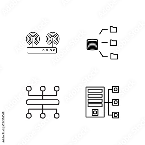 web simple outlined icons set