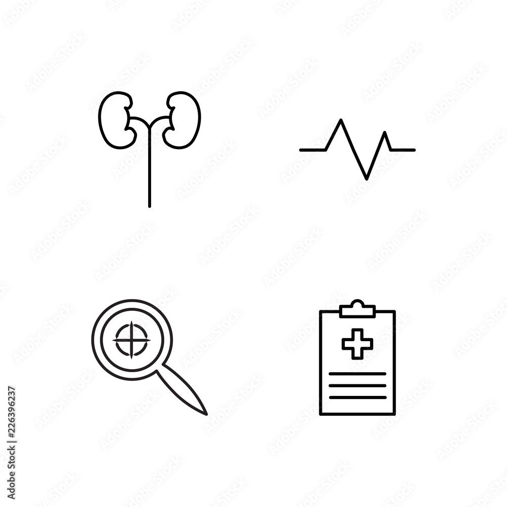 medical simple outlined icons set medical simple outlined icons set