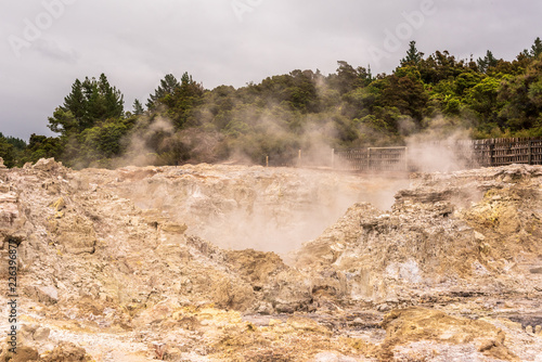 Hot Steam Rises from Beneath the Earth photo