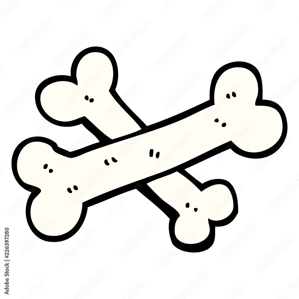 crossed bones hand drawn doodle style cartoon crossed bones hand drawn doodle style cartoon