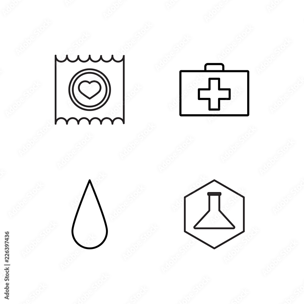 medical simple outlined icons set medical simple outlined icons set