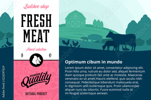 Vector meat illustration