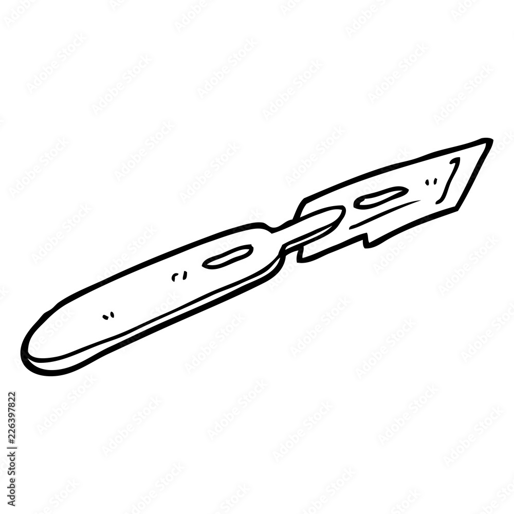 black and white cartoon surgeon blade black and white cartoon surgeon blade