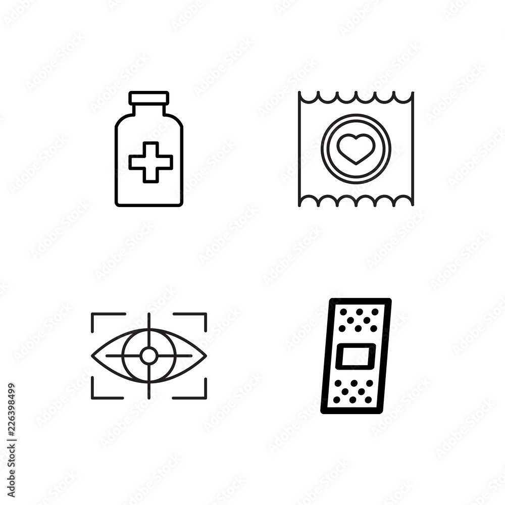 medical simple outlined icons set medical simple outlined icons set
