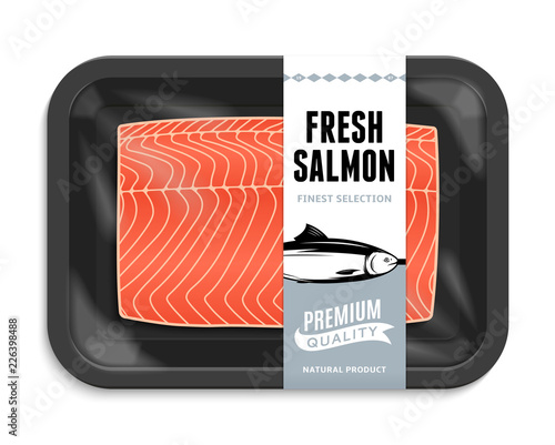 Vector salmon packaging illustration