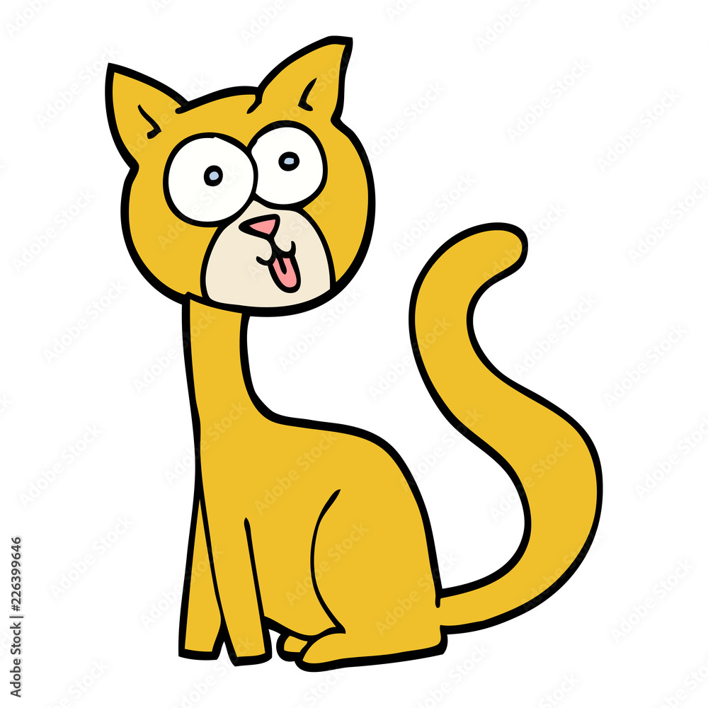 funny hand drawn doodle style cartoon cat funny hand drawn doodle style cartoon cat