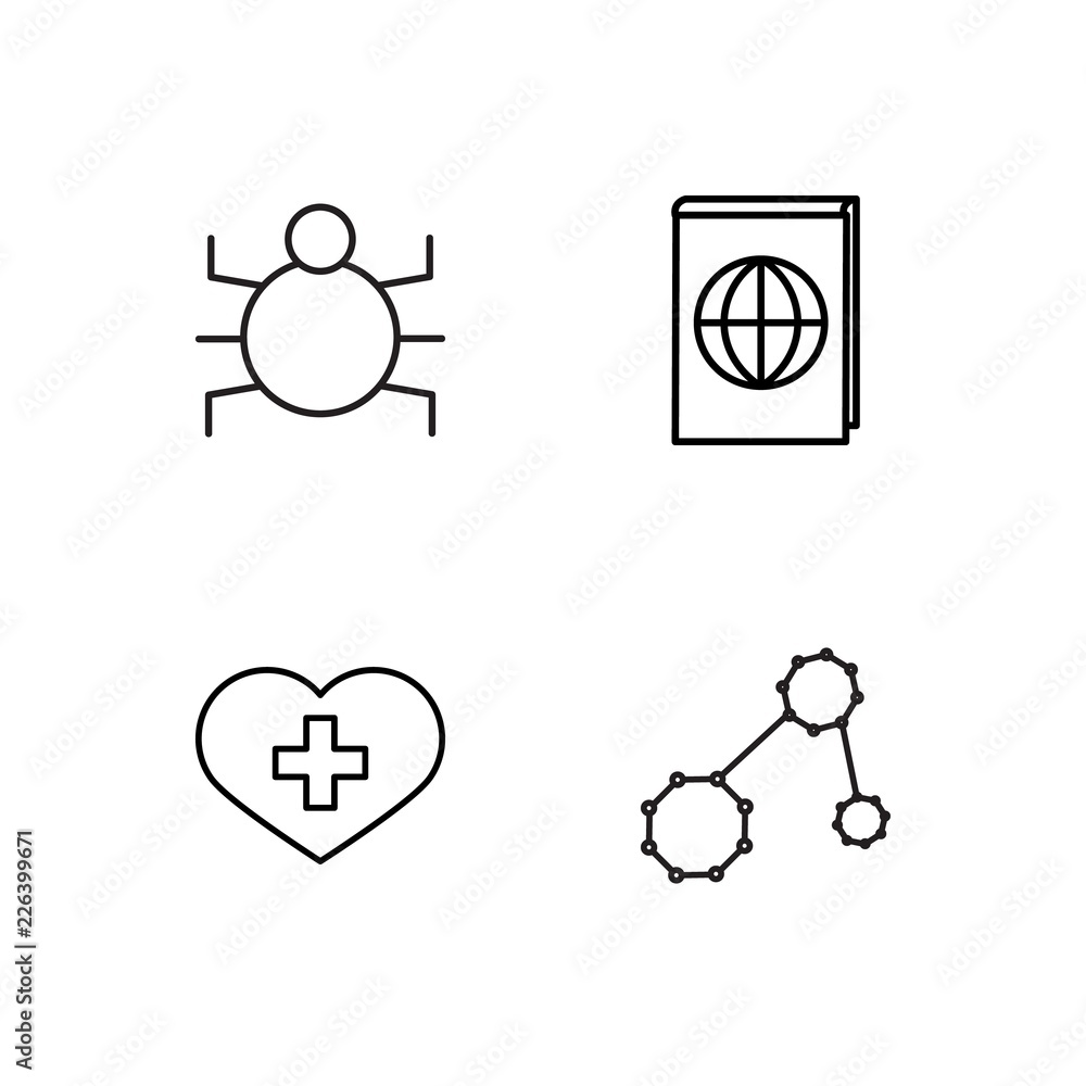medical simple outlined icons set medical simple outlined icons set