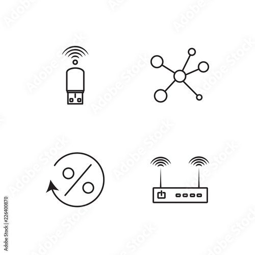 web simple outlined icons set