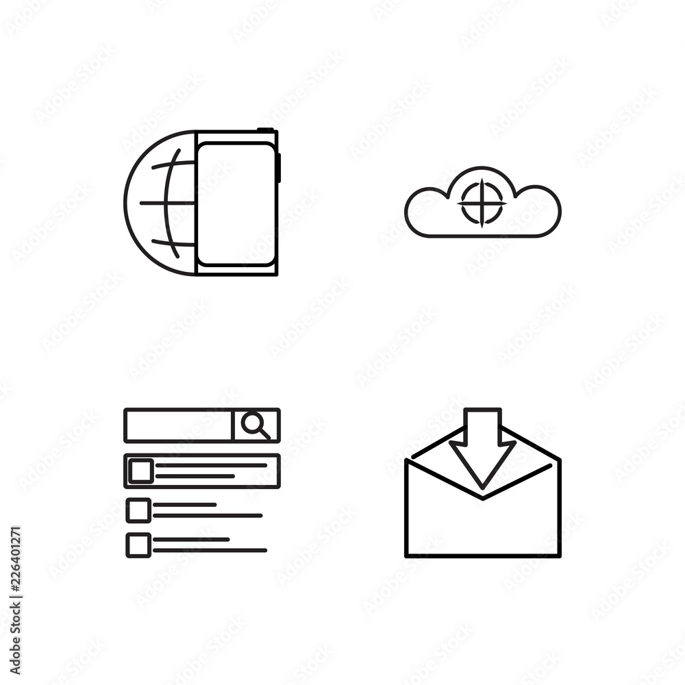web simple outlined icons set web simple outlined icons set