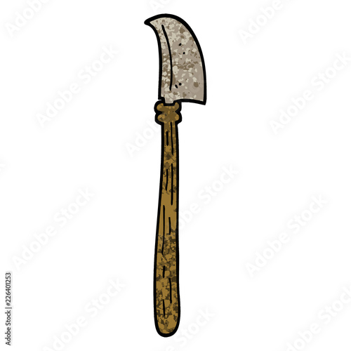 grunge textured illustration cartoon dagger