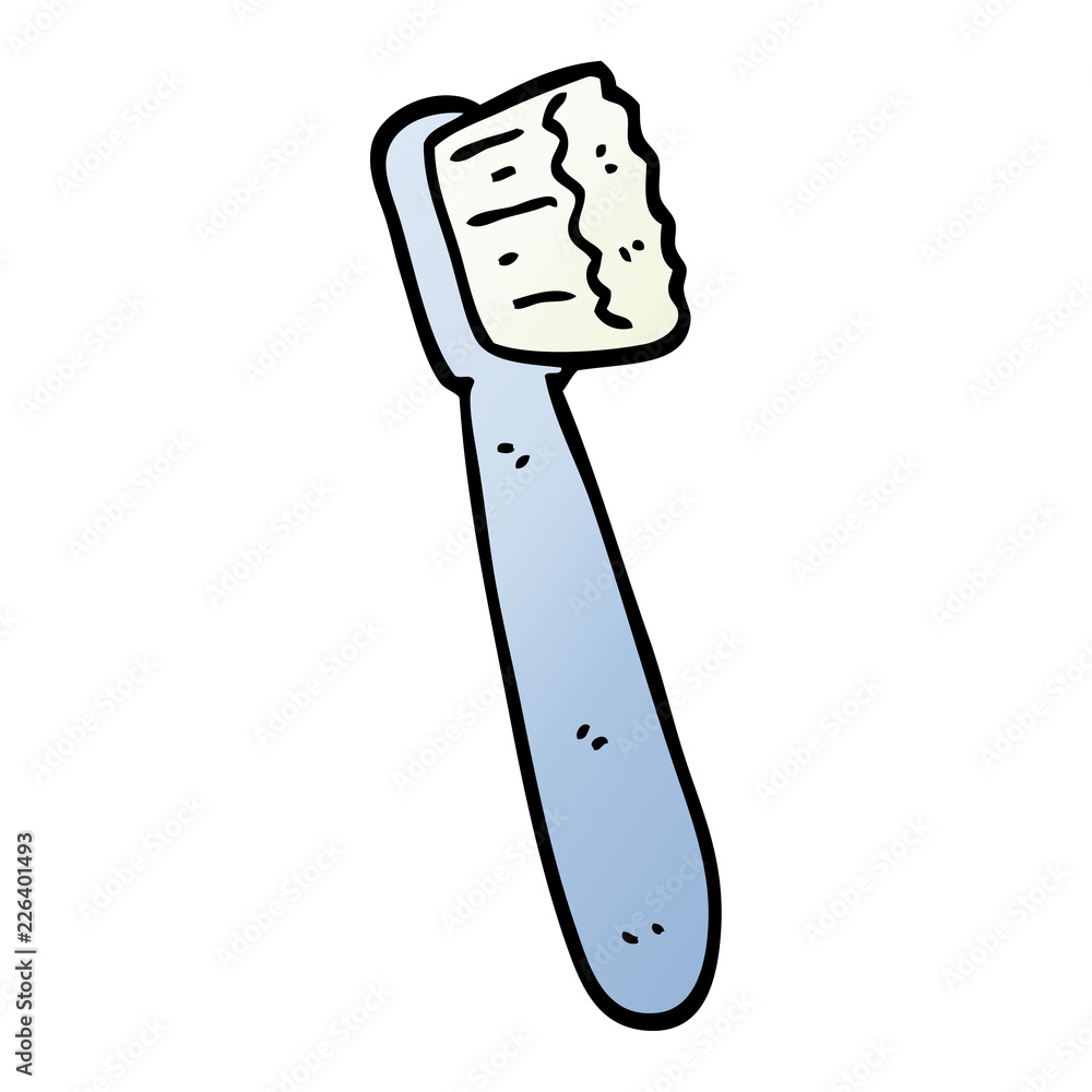 vector gradient illustration cartoon tooth brush vector gradient illustration cartoon tooth brush