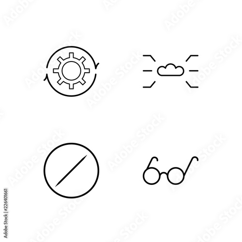 web simple outlined icons set