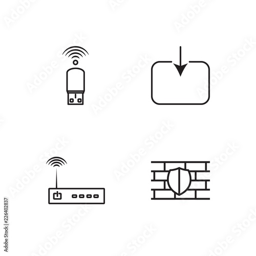 web simple outlined icons set