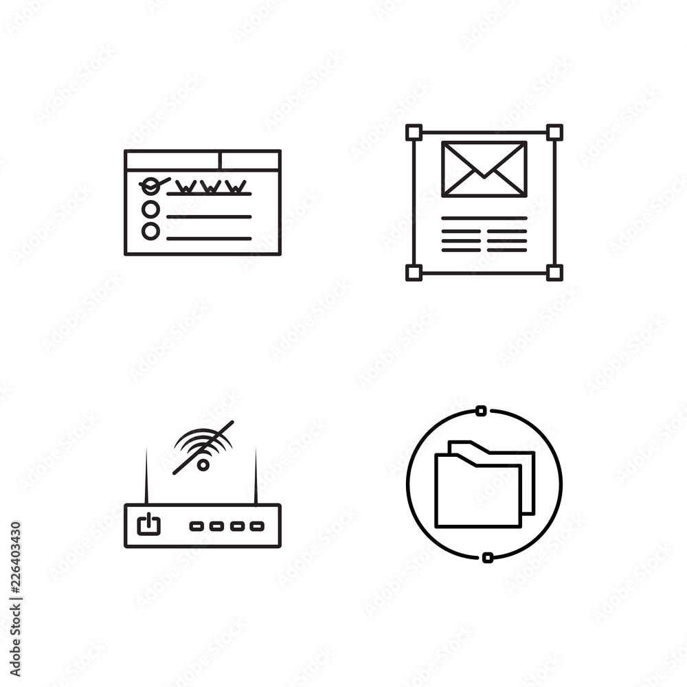 web simple outlined icons set web simple outlined icons set