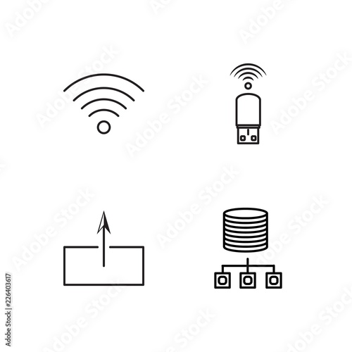web simple outlined icons set
