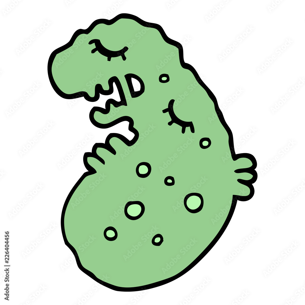 hand drawn doodle style cartoon germ hand drawn doodle style cartoon germ