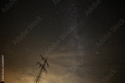 Photograph of the starry sky and the Milky Way