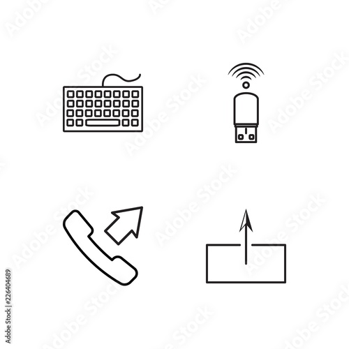 web simple outlined icons set