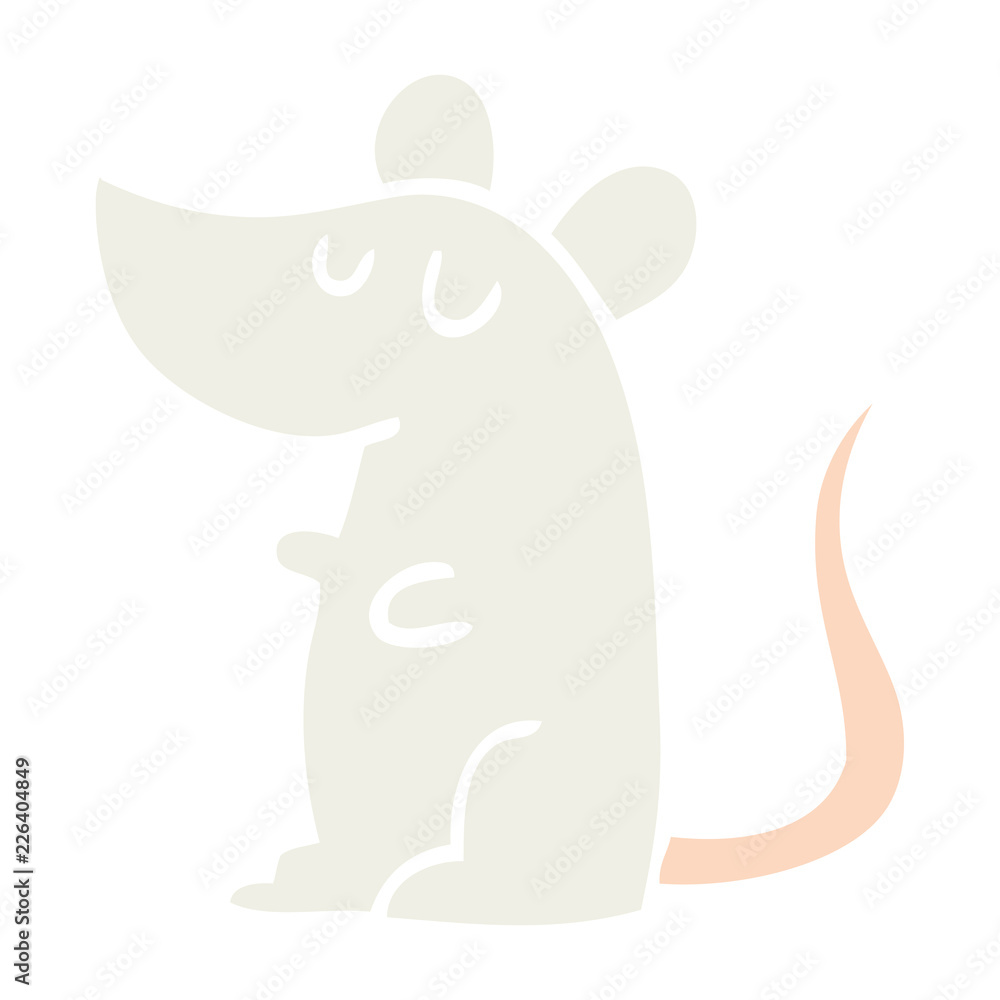 flat color illustration cartoon mouse flat color illustration cartoon mouse