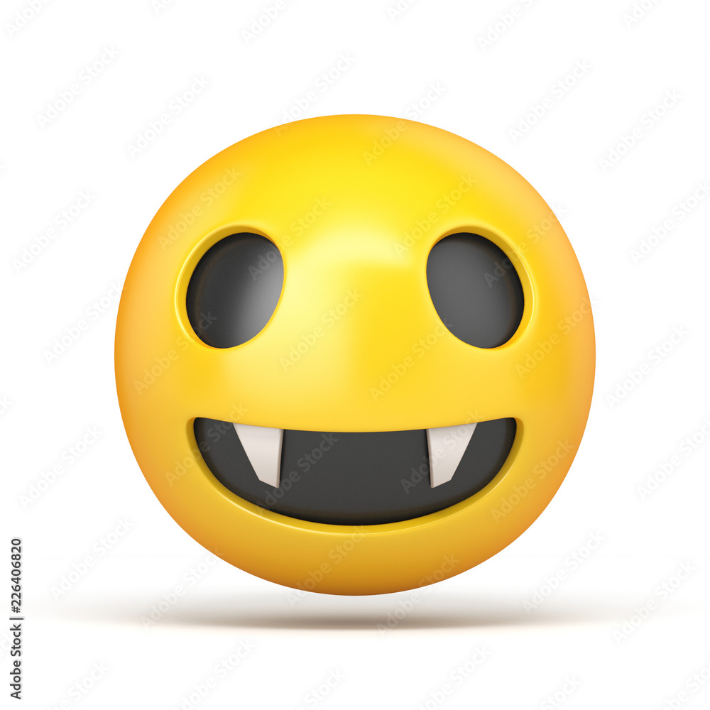 Fototapeta premium Vampire emoticon 3D