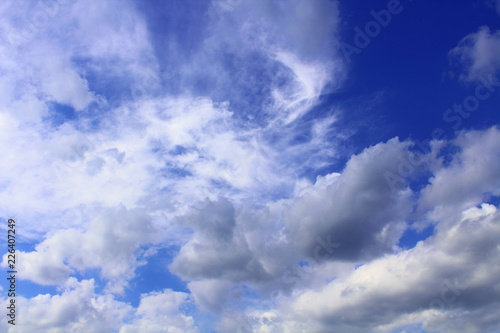 Beautiful blue sky and white clouds. Background. Landscape. © far700