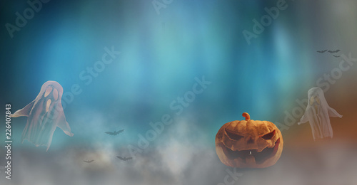 Halloween 3d-illustration b...