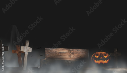 Fotografie Halloween 3d-illustration background