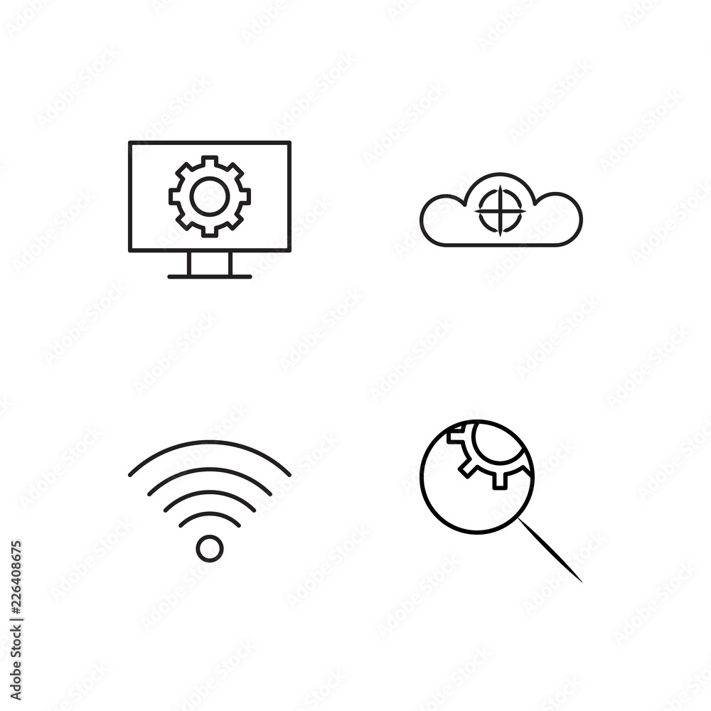 web simple outlined icons set web simple outlined icons set