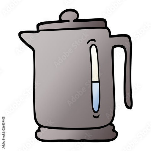 vector gradient illustration cartoon kettle