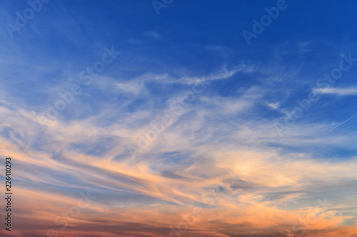 colorful dramatic sky with cloud at sunset © Vaceslav Romanov